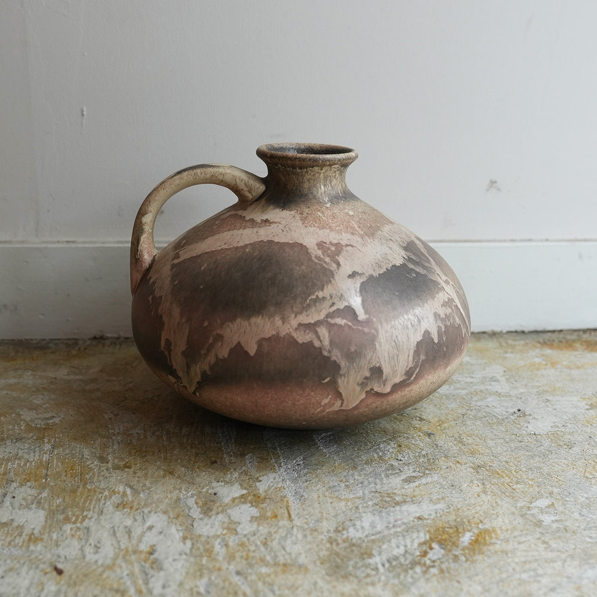 Vintage Ruscha Art Bowl Pitcher{F-00913}