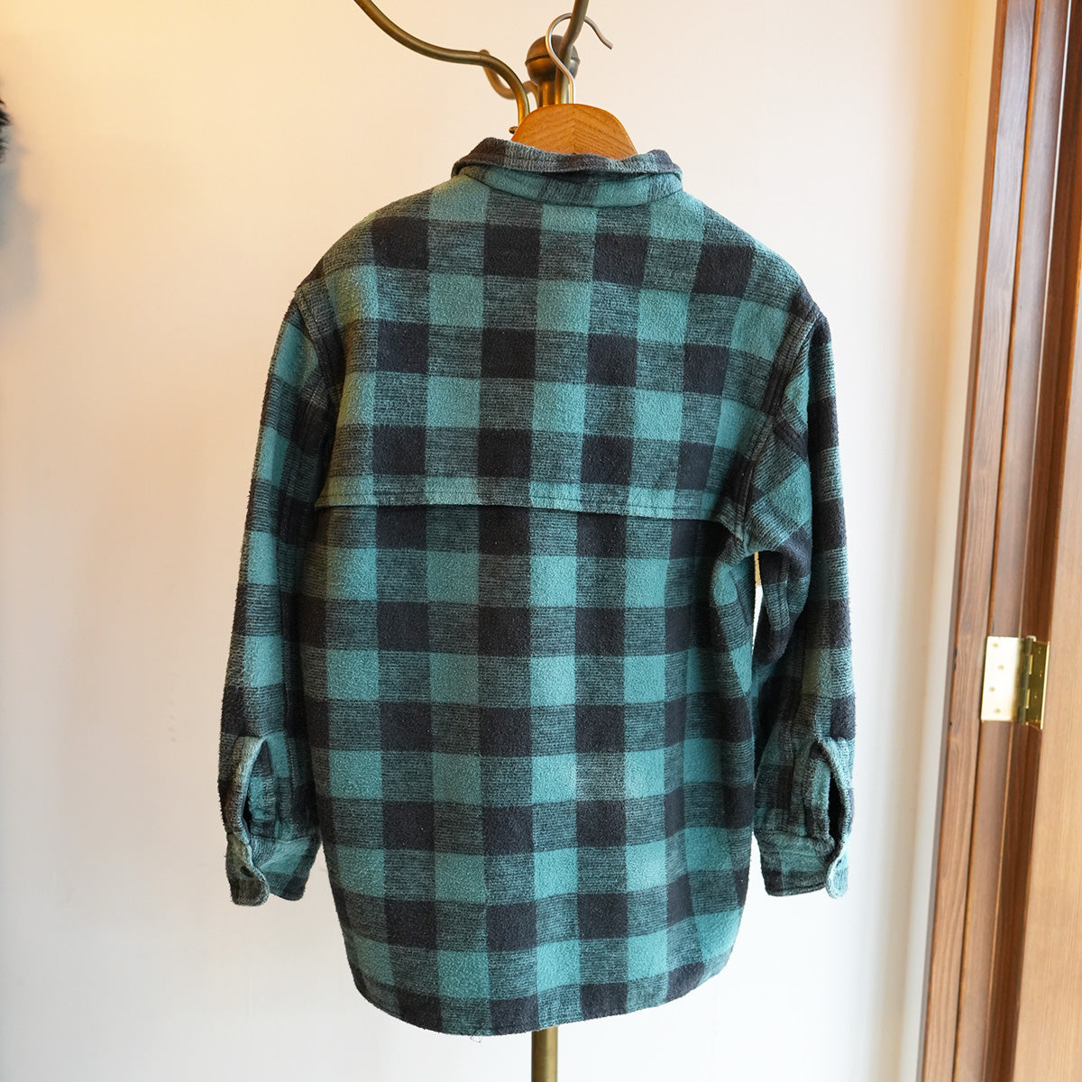 Block Check Flannel Shirt{F-00801}