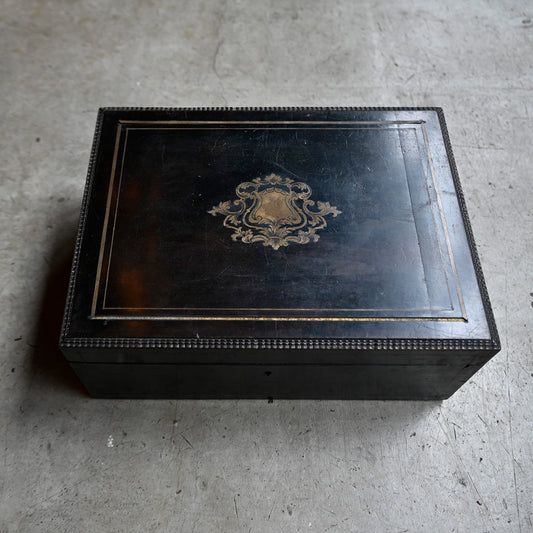 Antique Black Wooden Box Napoléon III style{R-00713}