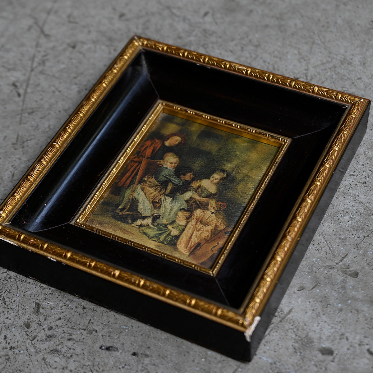 Antique Framed Miniature Painting{ F-00503 }
