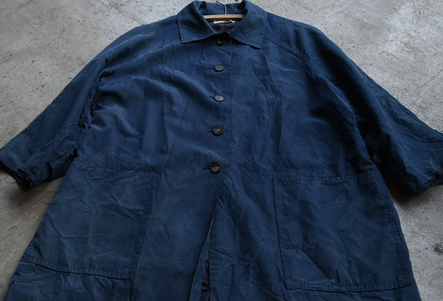 80~90s / Vintage HERMES nylon coat{R-01015}