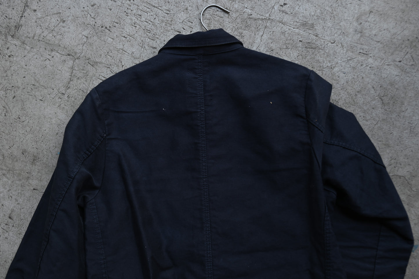 1950~70s / Vintage black moleskin jacket{R-01020}