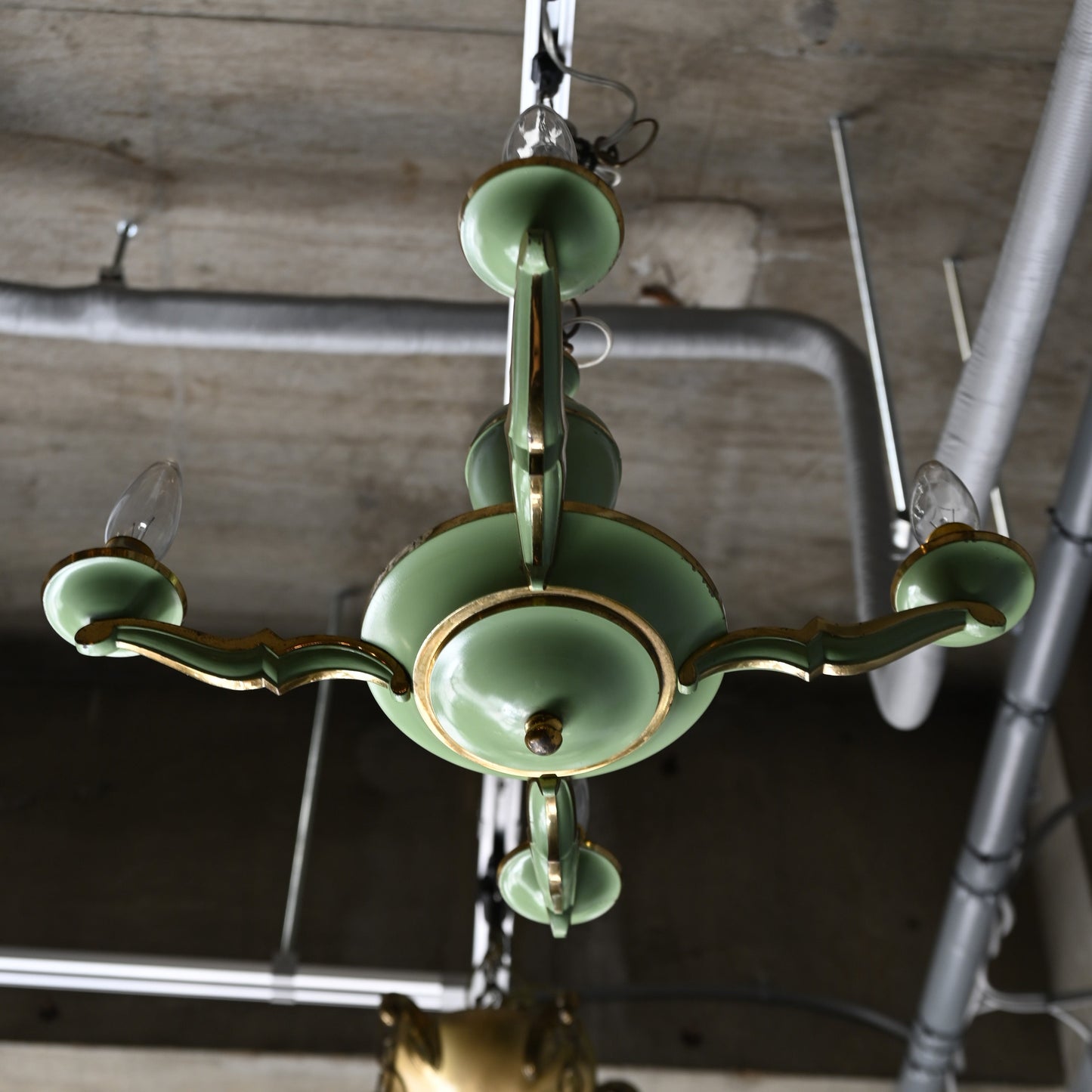 Emerald green Chandelier(4灯){R-00403}