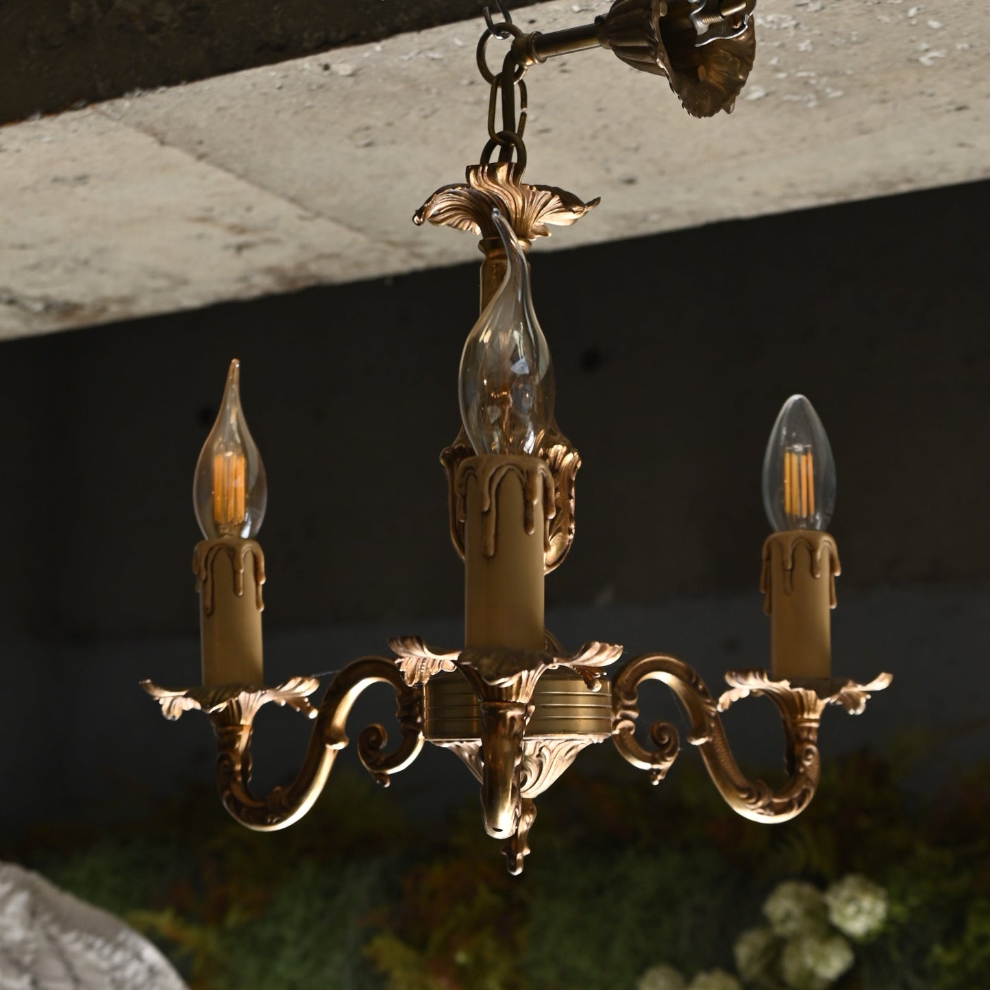 Brass pendant chandelier(3灯){RF-00509}