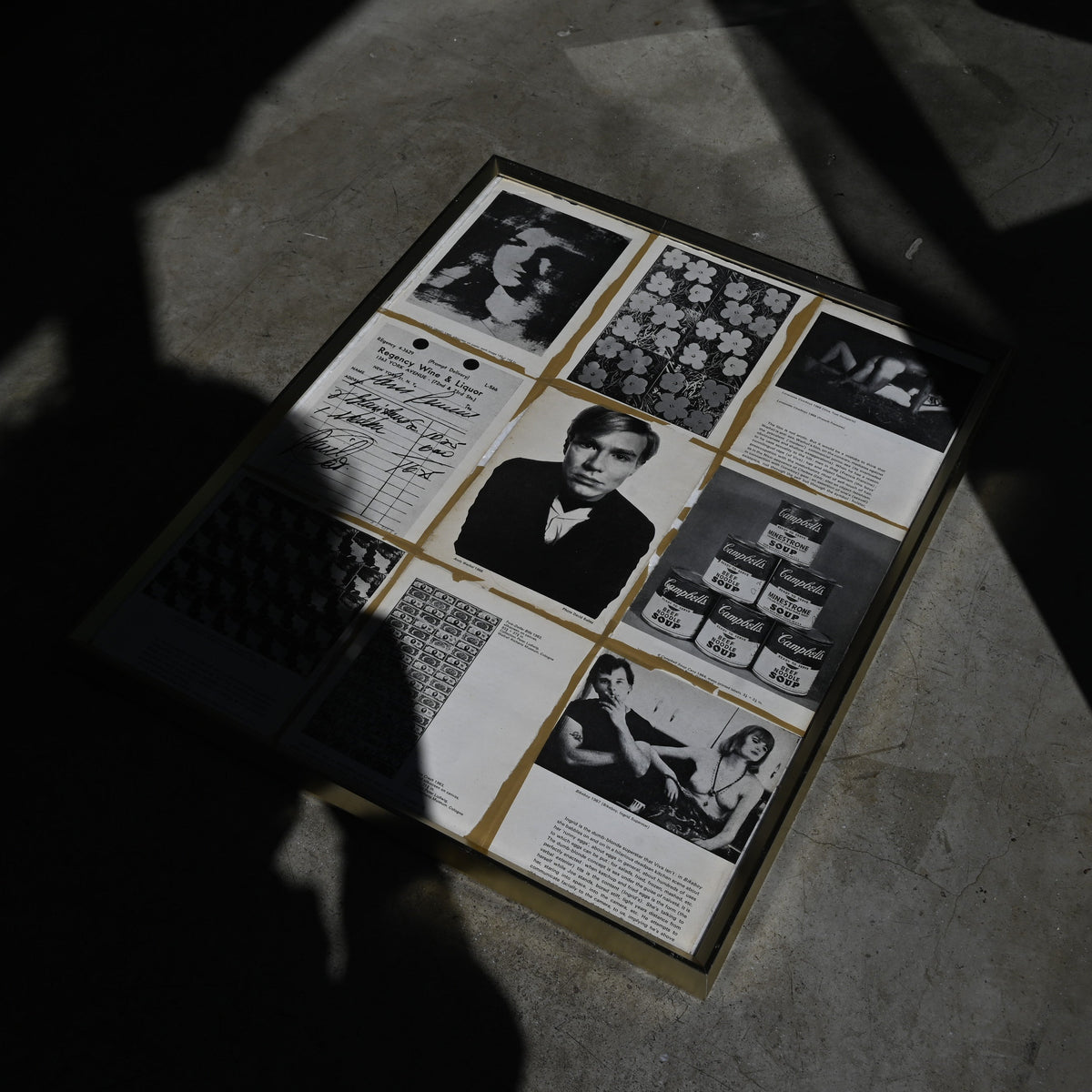 Collage art "Andy Warhol"(Curios)R-01311