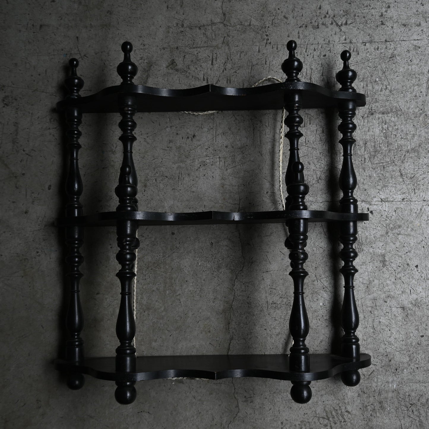 Napoléon III Style Black paint Wall Shelf{RF-00412}