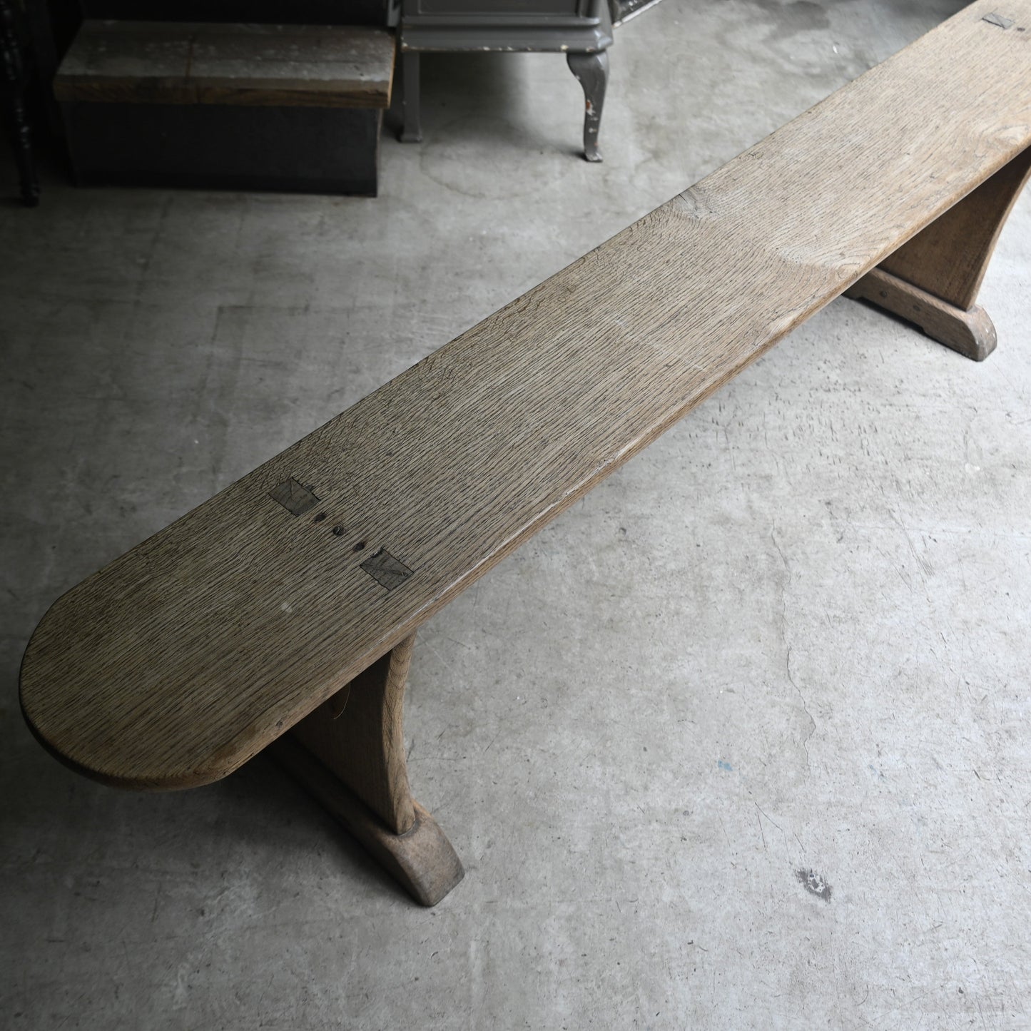 Oak wood bench{RF-00218}