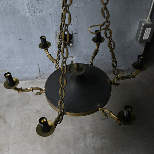 Black & Gold Brass chandelier(6灯){RF-00715}