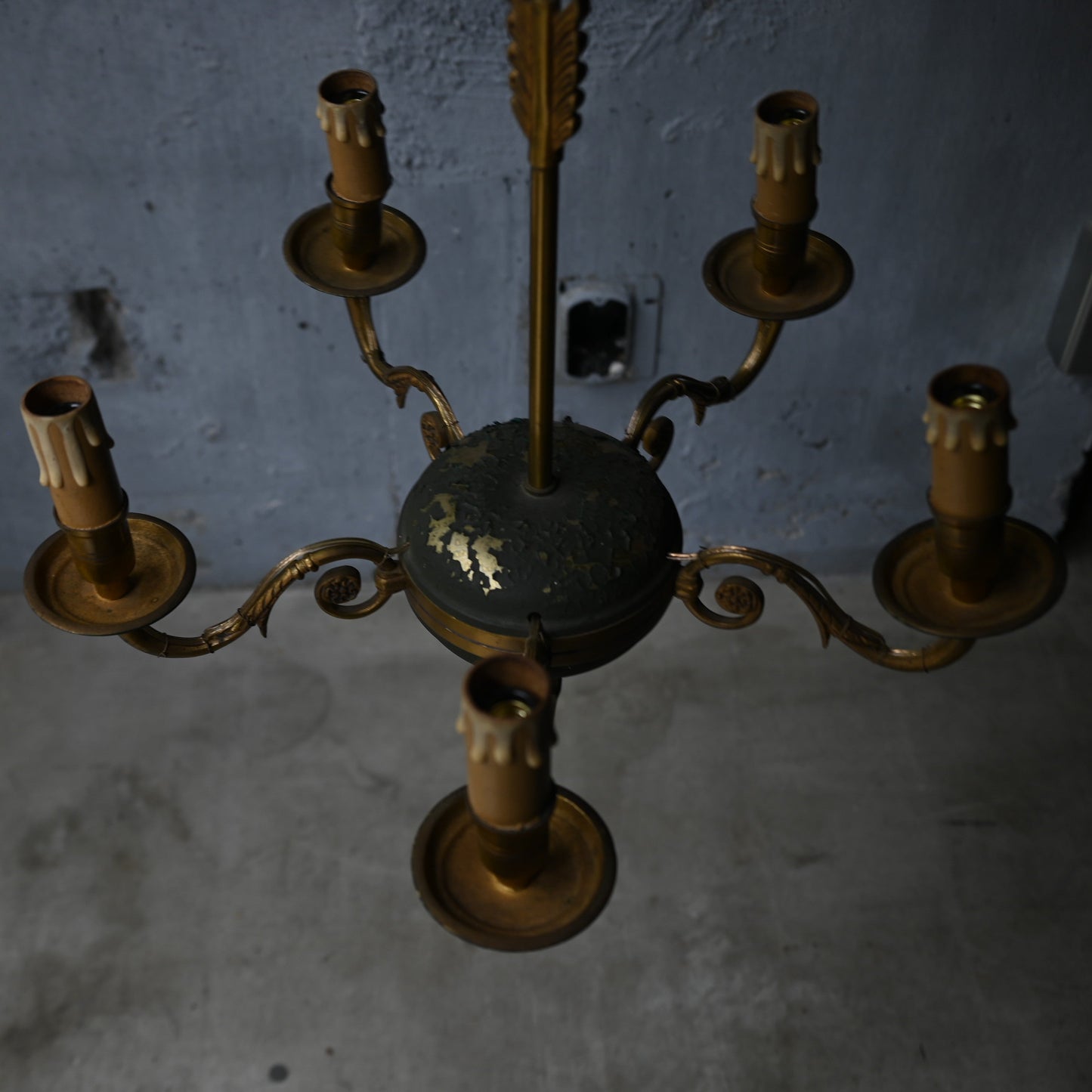 Antique Brass chandelier(5灯){RF-00716}