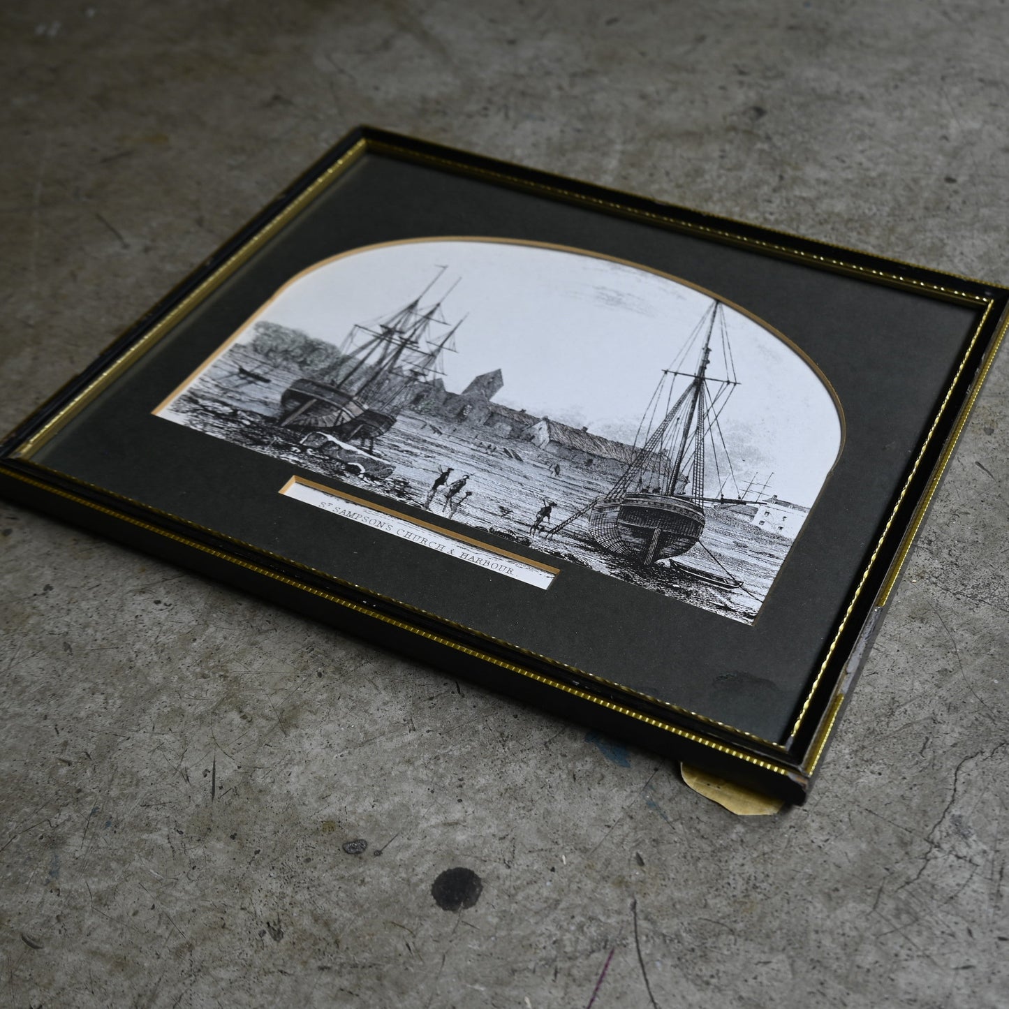 Antique Black frame "Napoléon III style" {RB-00514}