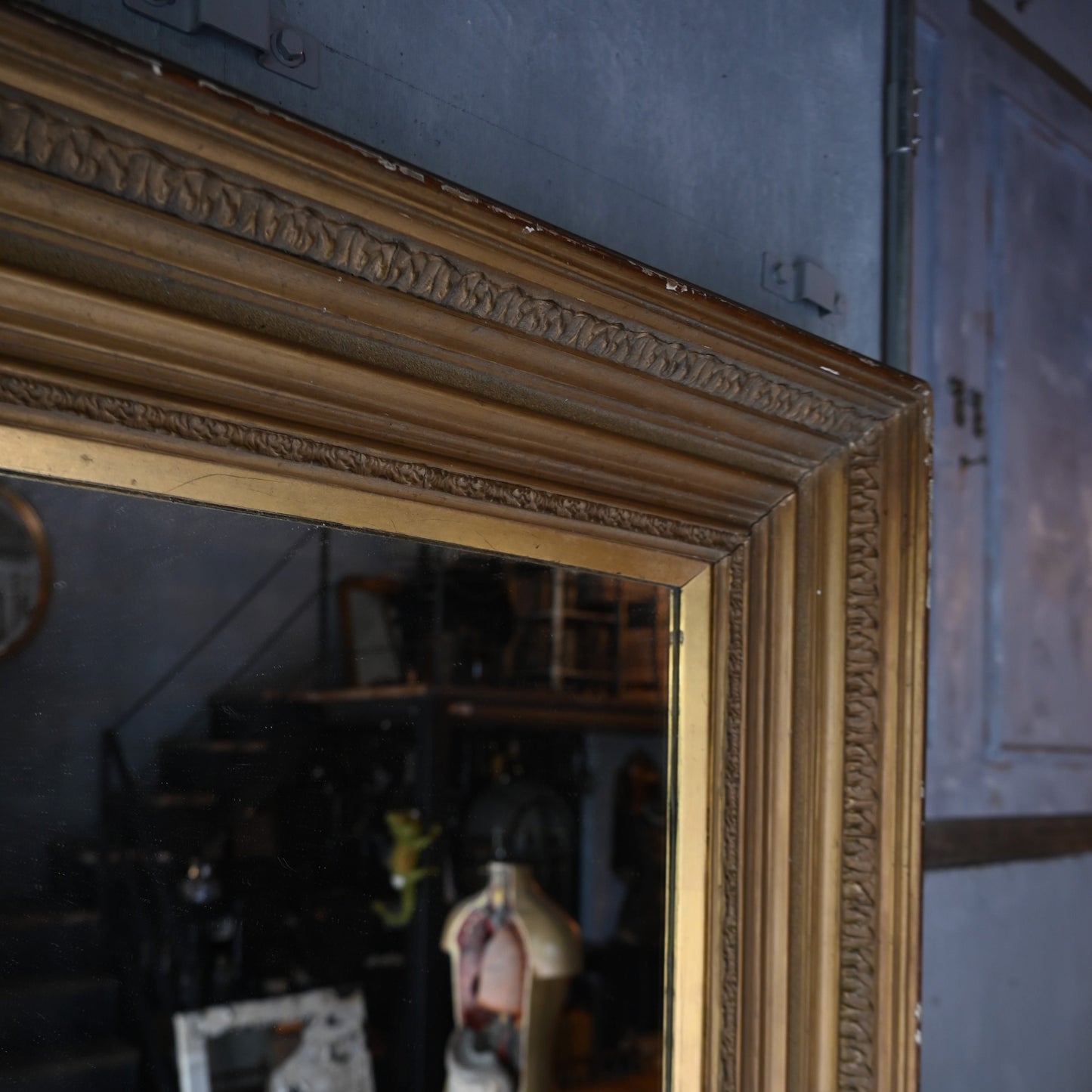 Antique Gold Square Mirror {RF-00608}
