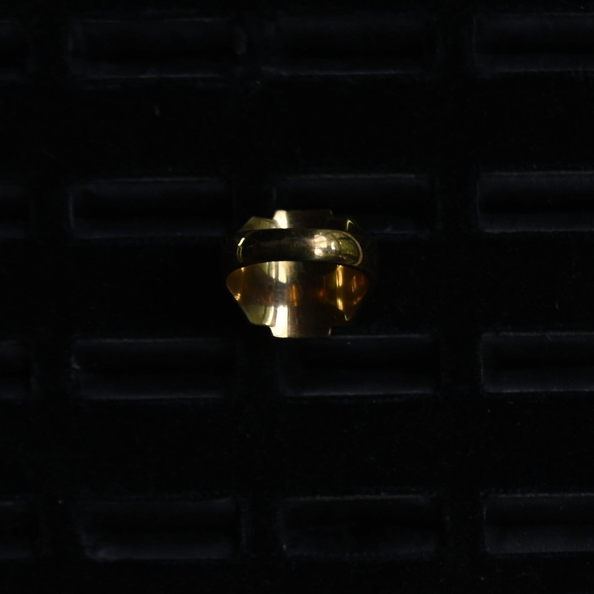 Vintage ring "18K GFD monogram "{RM-00311}