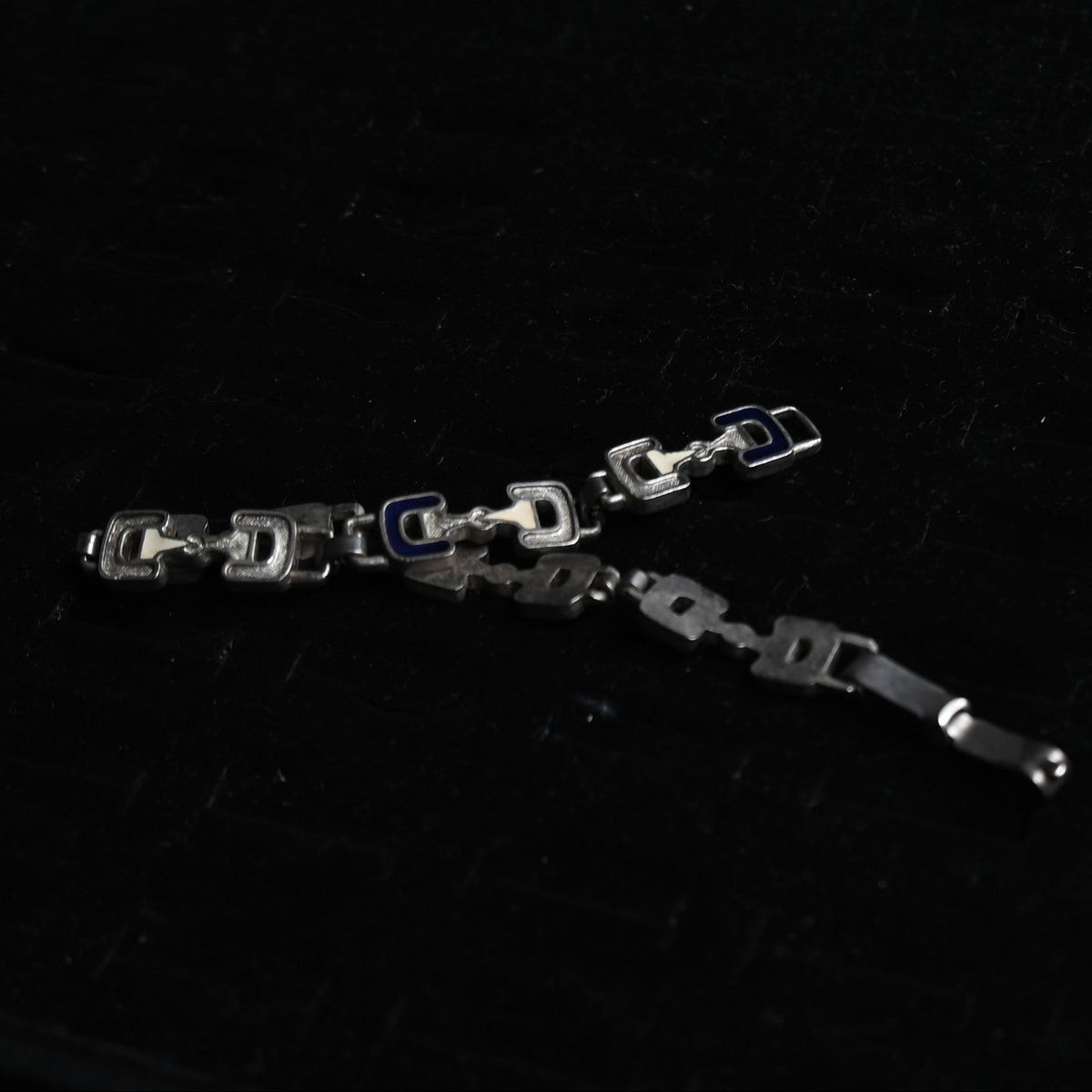 Vintage Geometric étrier Link Bracelet{RM-00216}