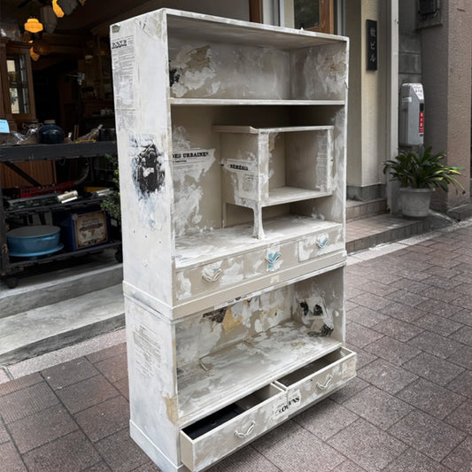 Wood Shabby cabinet{ F-00111}