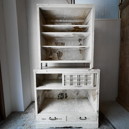 Wood Shabby cabinet{ F-00112}