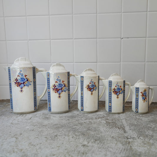 Czechoslovakia Vintage Pottary Canister 5 Set{ F-00804}