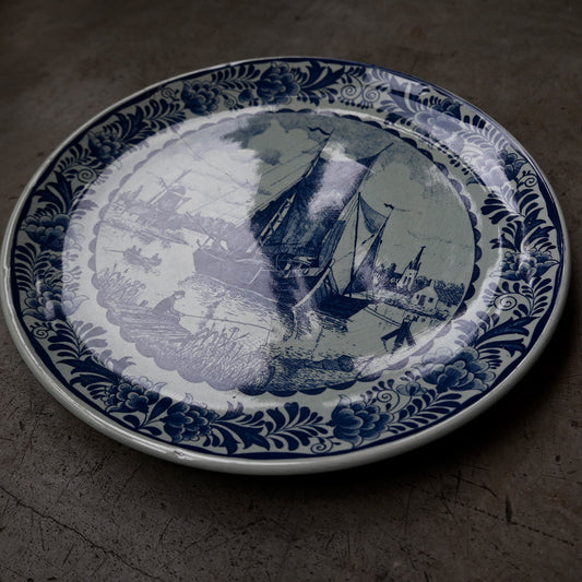 Delft Blauw plate see meeuw { F-00808}