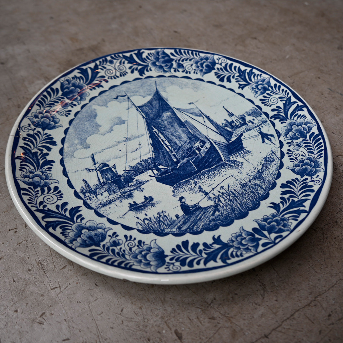 Delft Blauw plate see meeuw { F-00808}
