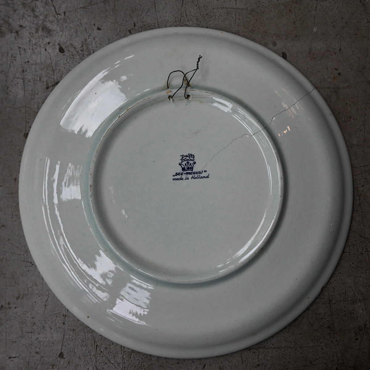 Delft Blauw plate see meeuw { F-00808}