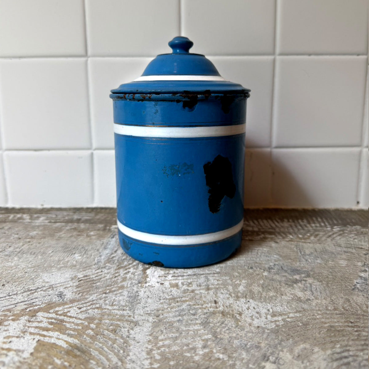 Vintage Canister Planter{F-00917}