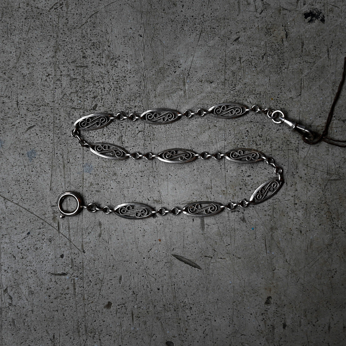 Vintage Silver Filigree Bracelet {R-00918}