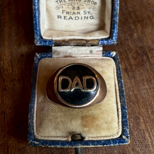 Vintage ring "DAD"{R-00904}