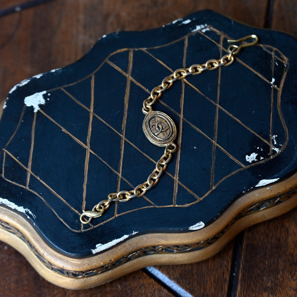 Vintage bracelet "90s CHANEL"{R-00916}