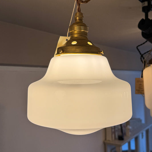 School house Lamp "Milk glass"{F-00413}