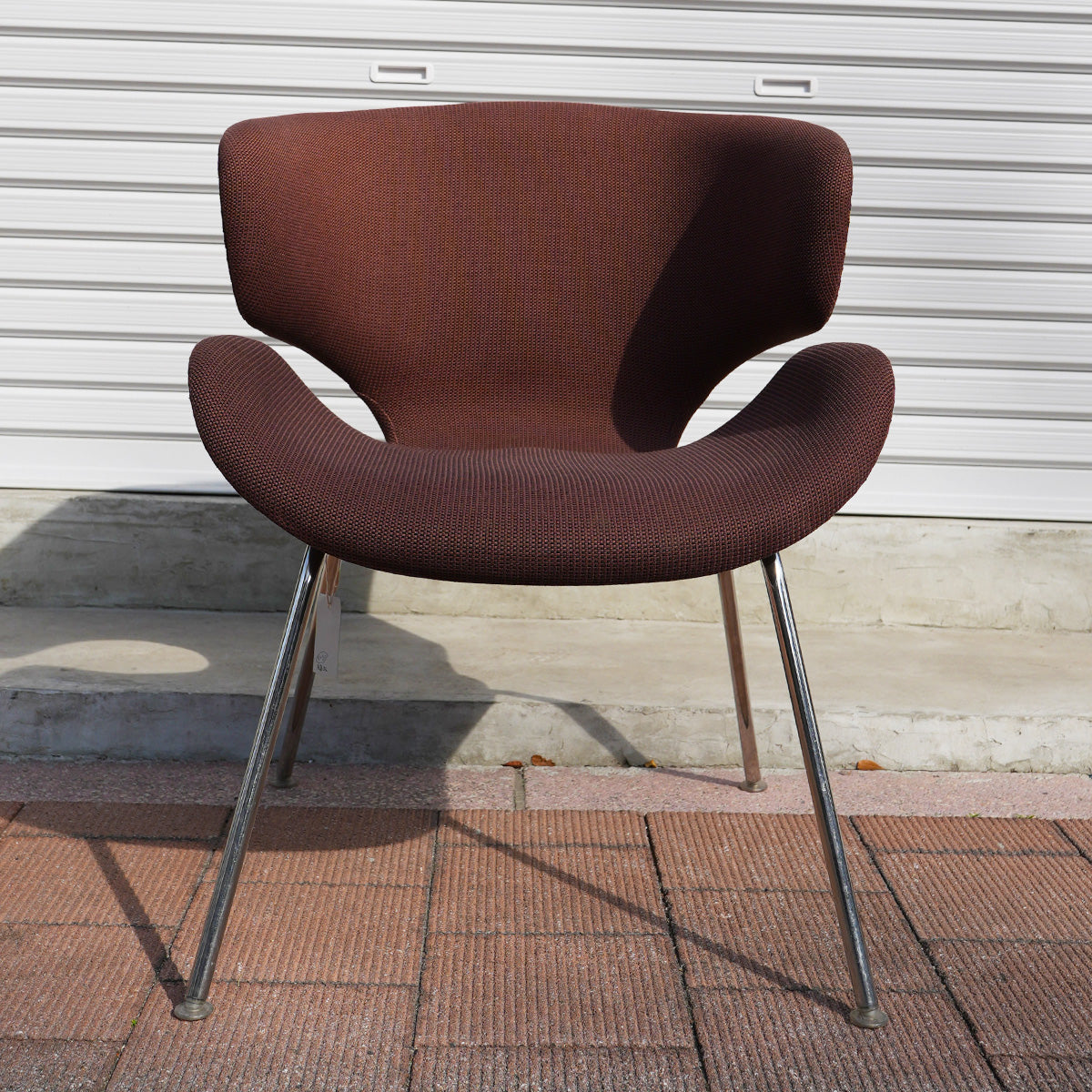 天童木工★剣持勇キャスター付きカブトチェアKABUTO chair ブラウン 1960-70年代ビンテージ】天童木工 剣持勇デザイン カブトチェア