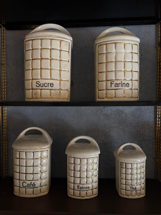 { F-008010}Antique Canister Set{ F-00910}
