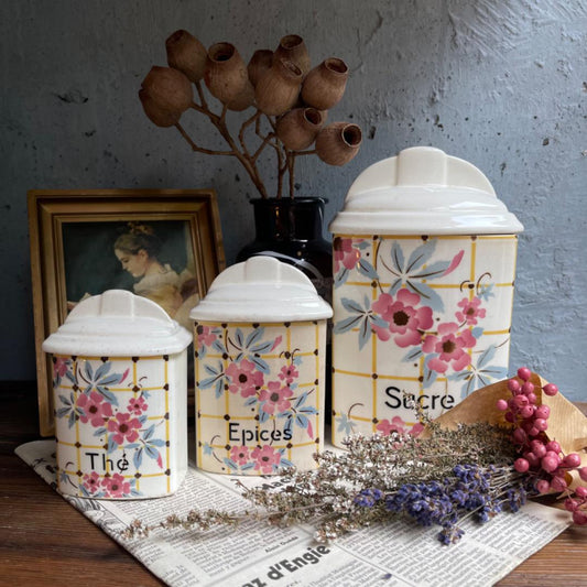 Antique Canister Set{ F-00907}