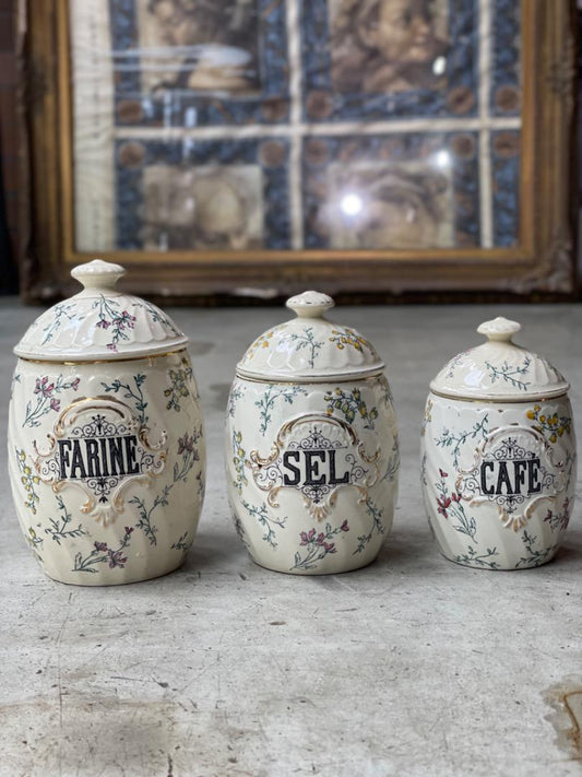 Antique Canister Set{ F-00908}