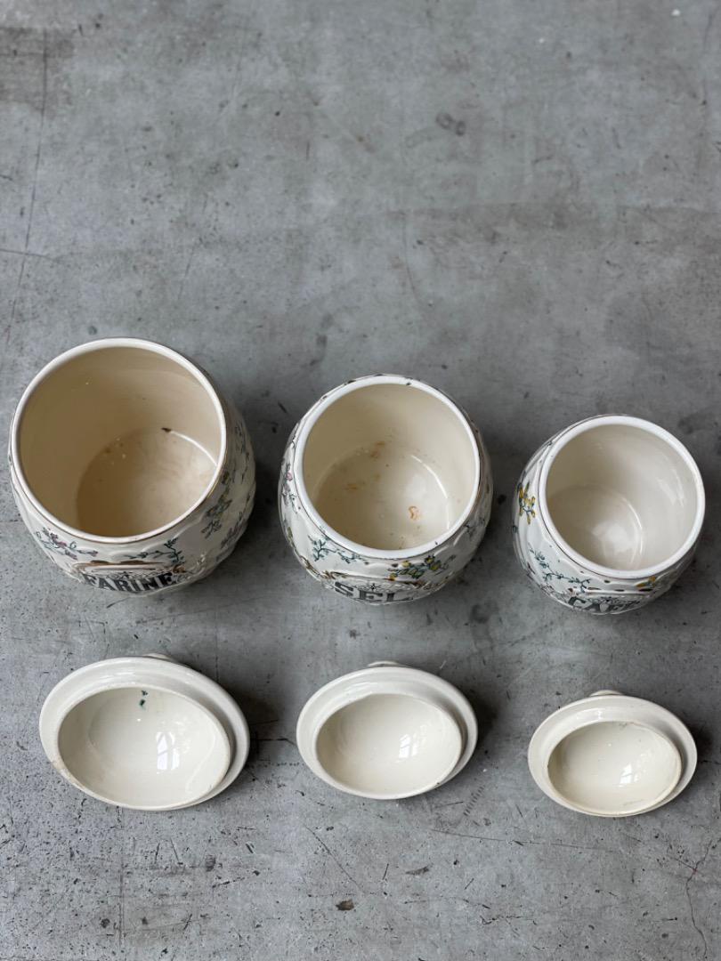 Antique Canister Set{ F-00908}