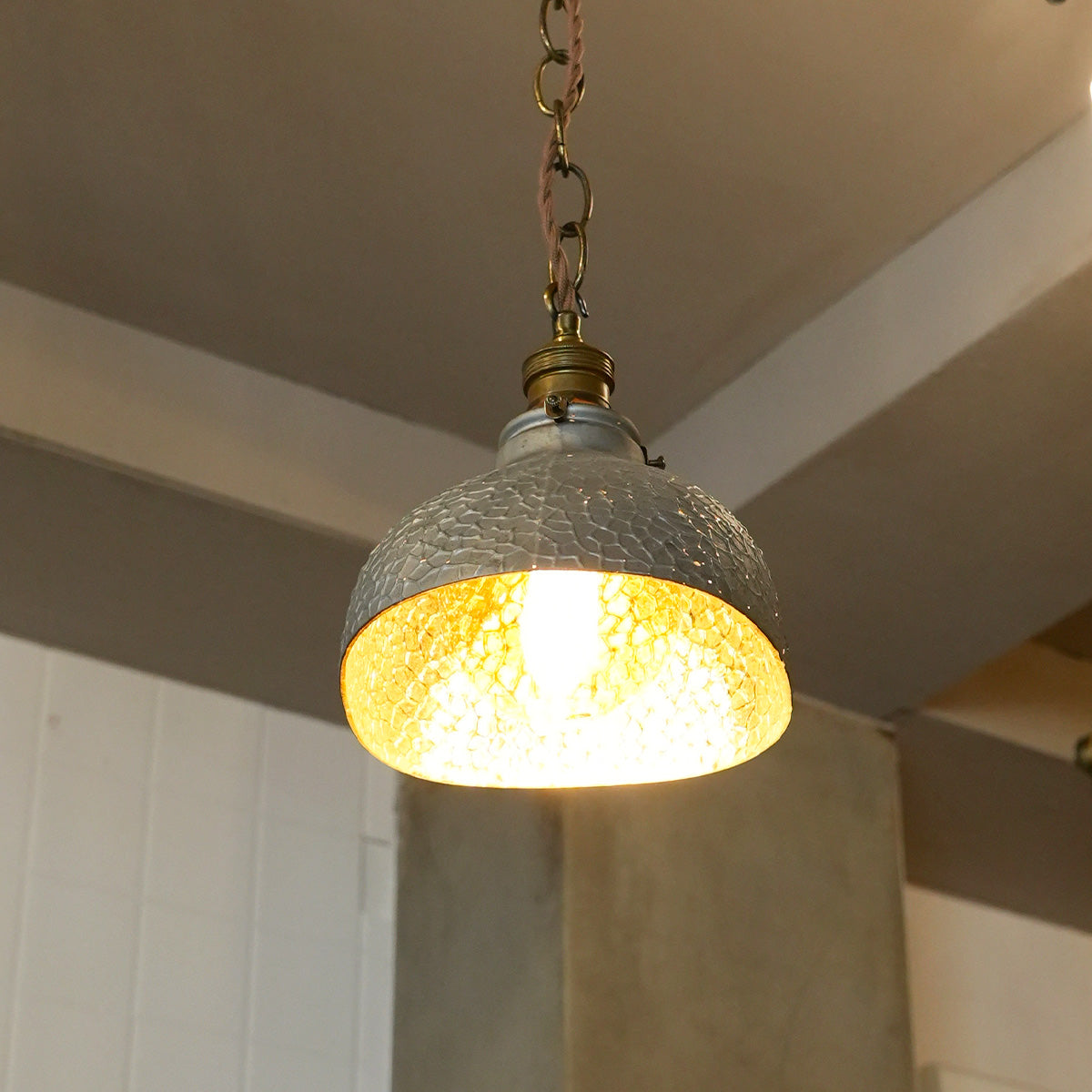 Mercury Glass Pendant Lamp small{RF-00811}