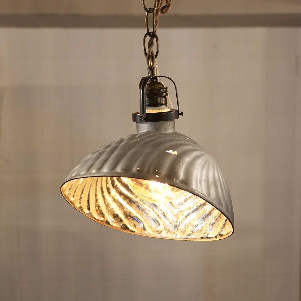 Mercury Glass Pendant Lamp{RF-00810}