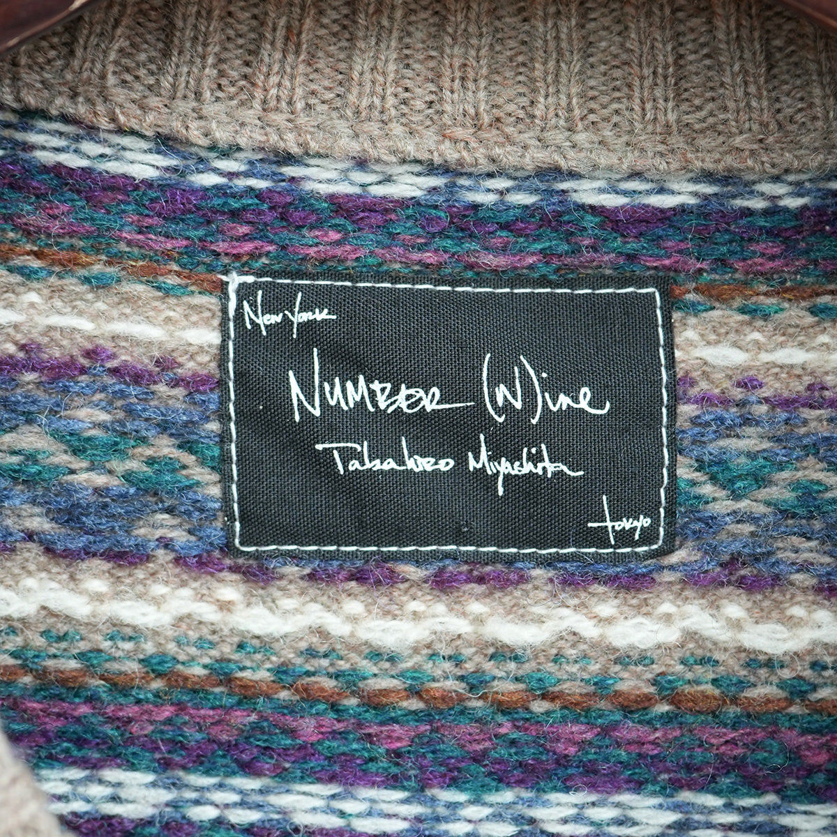 NUMBER (N)INE / フェアアイル柄ジップカーディガンニット｛F-00805｝