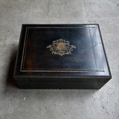 Antique Black Wooden Box Napoléon III style｛R-00713｝