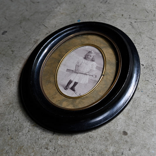 Black Oval Photo Frame "daughter"｛RB-00502｝