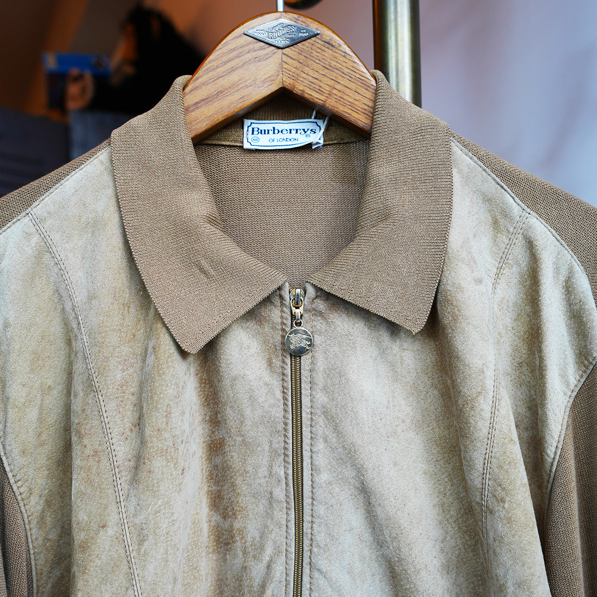 BURBERRY / SUEDE KNIT JACKET｛F-00814｝