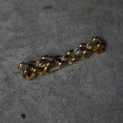Vintage Geometric Gold Bracelet{R-00950}