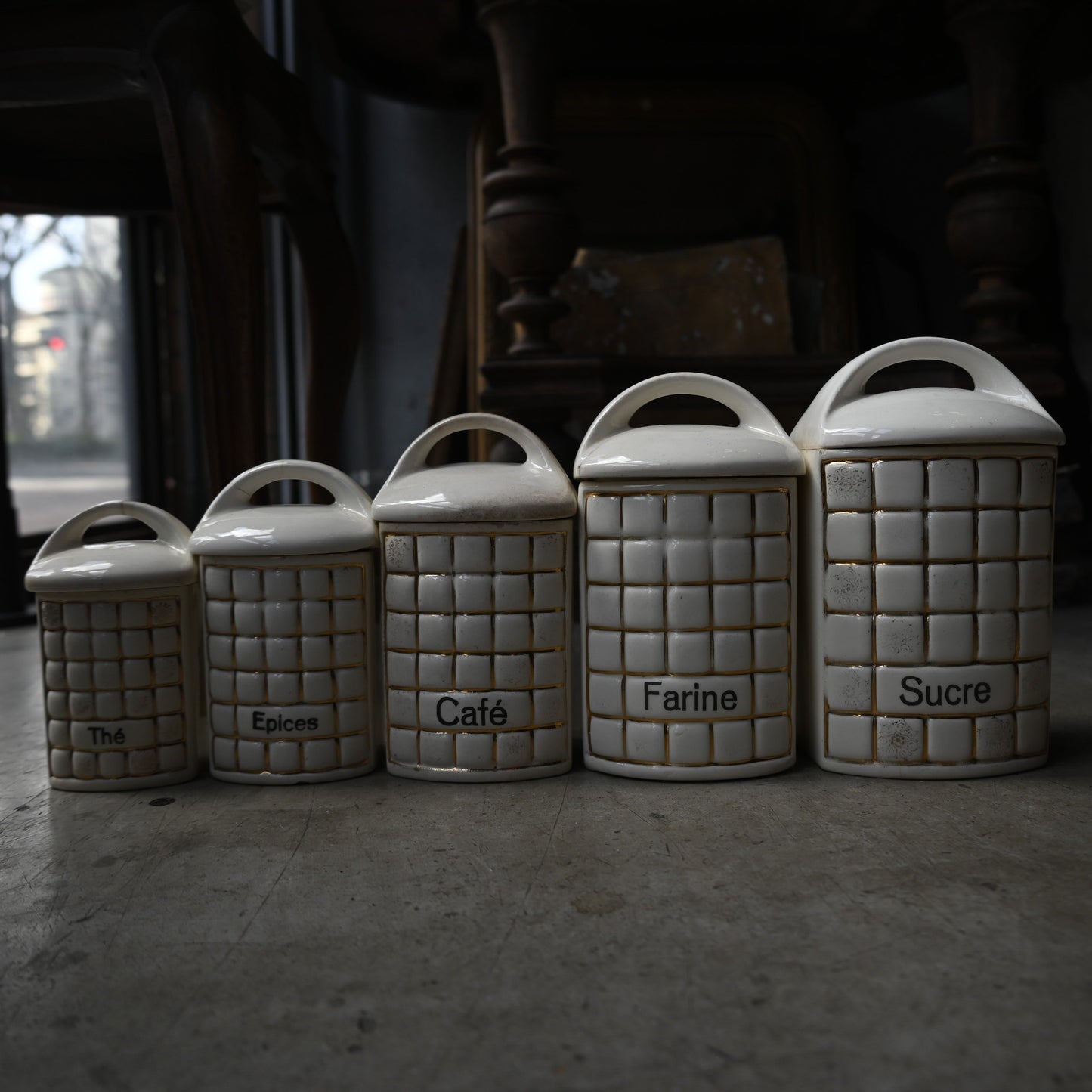 Antique Canister Set｛ R-0119}