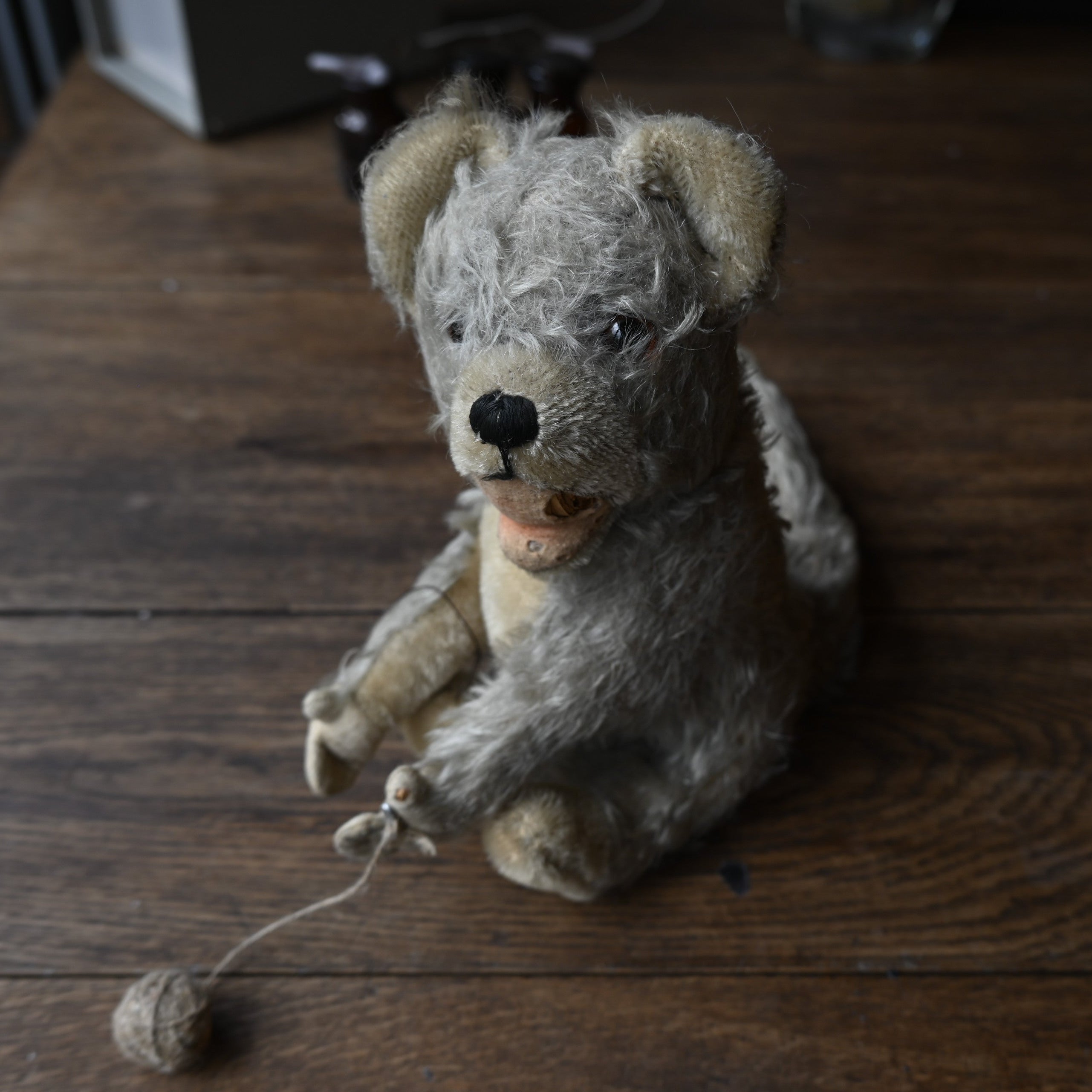 Antique Stuffed Dog｛RB-00806｝テディベア, フィギュア, フランス