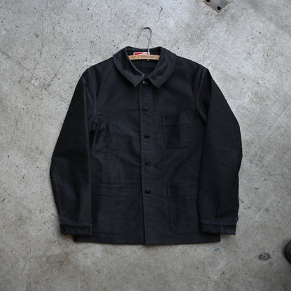 1910~30s / Vintage black moleskin jacket｛R-01014｝