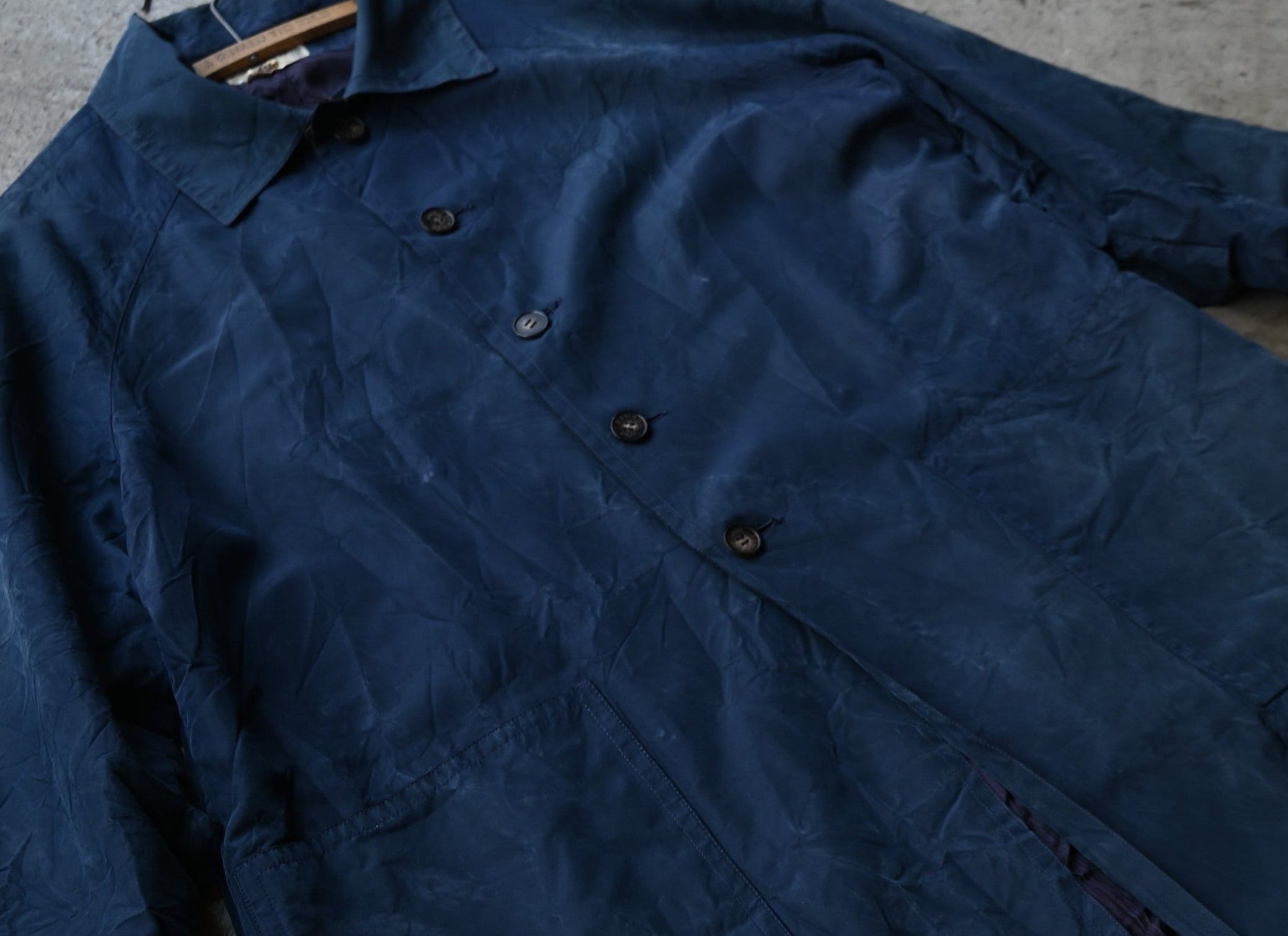 80~90s / Vintage HERMES nylon coat｛R-01015｝ボロヴィンテージ