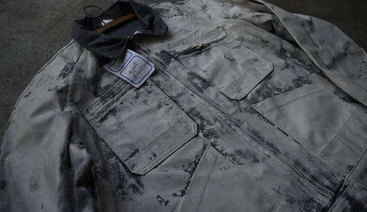 90s / France Vintage Repaint work jacket ｛R-01019｝