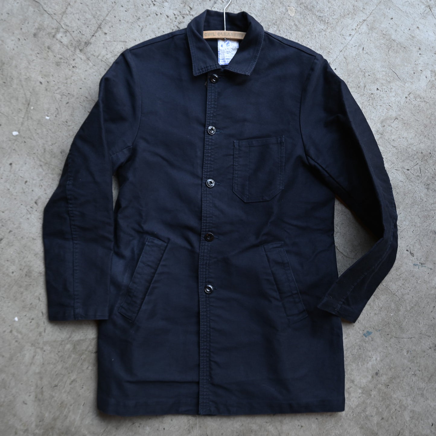 1950~70s / Vintage black moleskin jacket｛R-01020｝