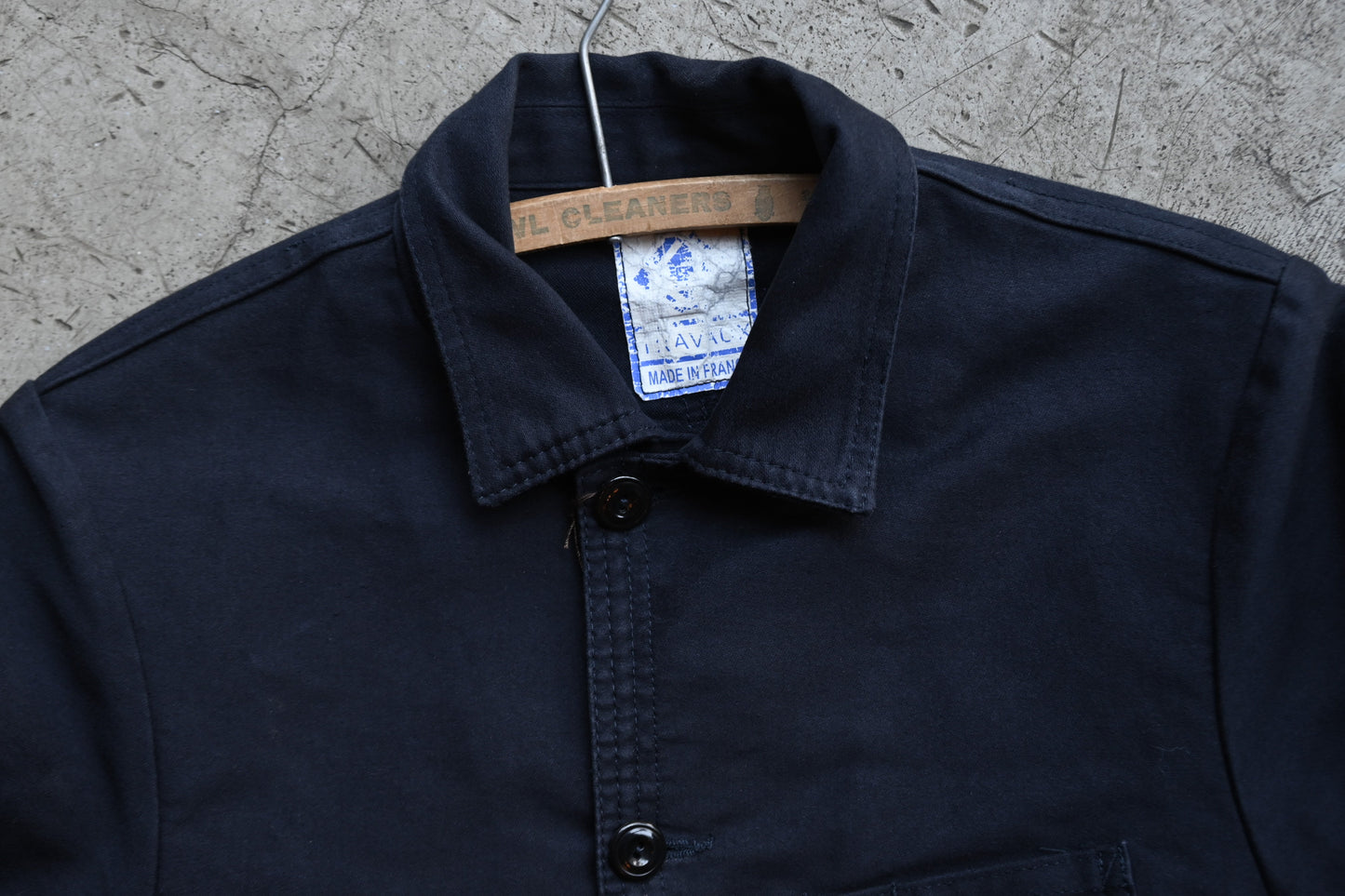 1950~70s / Vintage black moleskin jacket｛R-01020｝