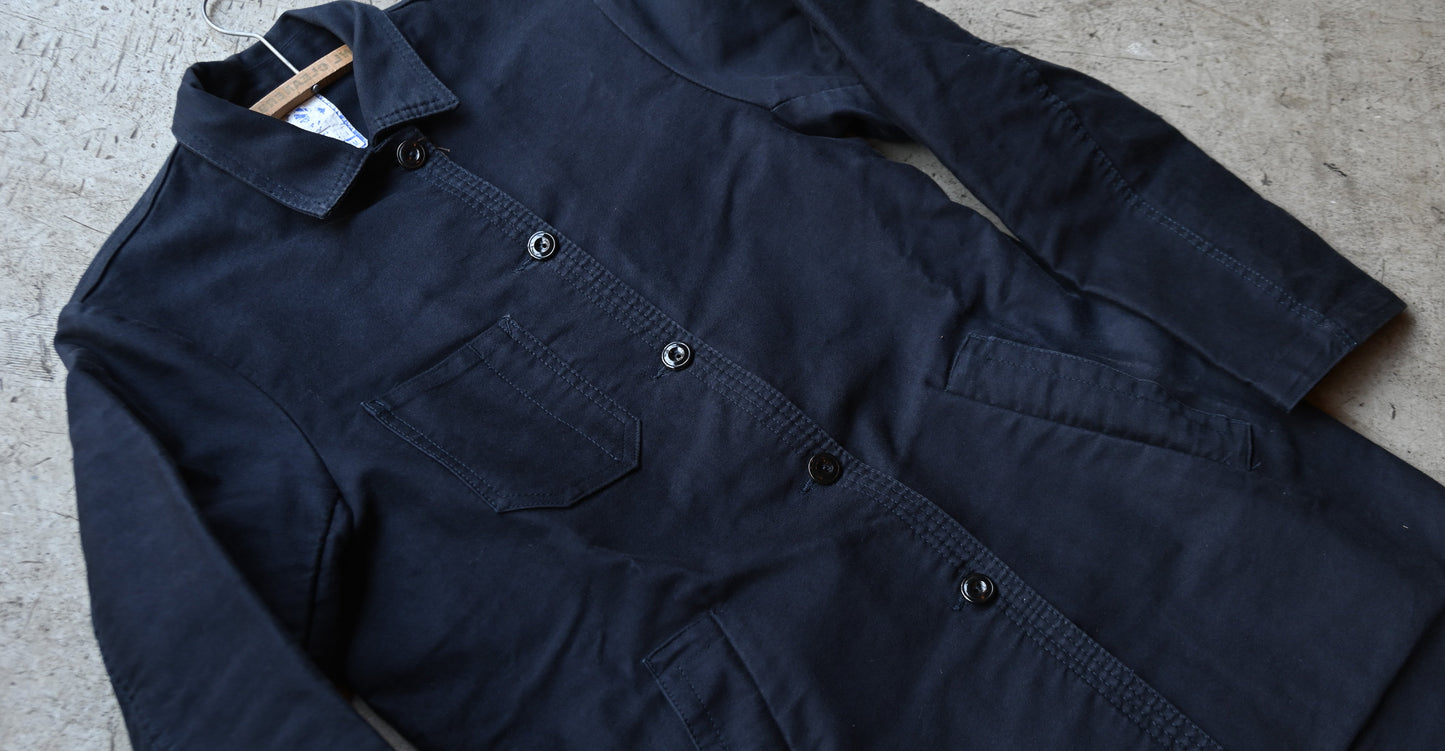 1950~70s / Vintage black moleskin jacket｛R-01020｝