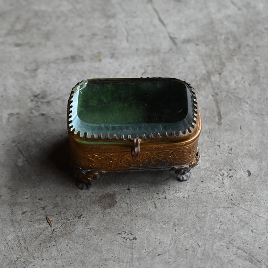 Antique Green Gold Jewelry Box ｛ R-0115｝