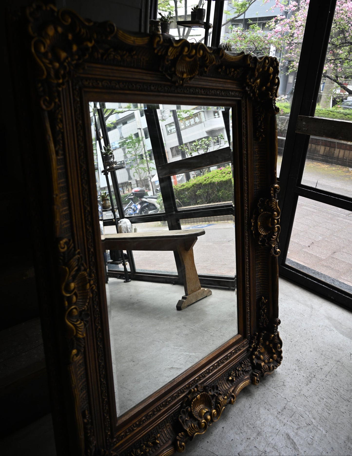 Antique Mirror Art Nouveau style   R-0309